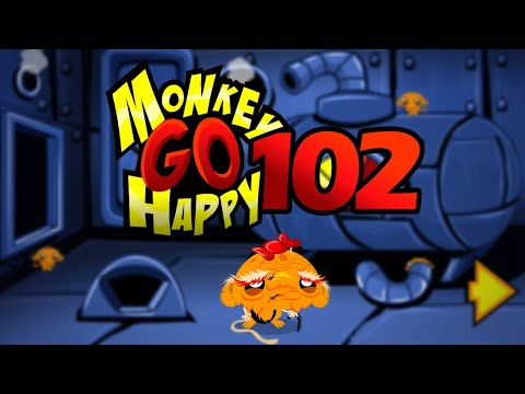 Видео: Игра "Счастливая Обезьянка 102" (Monkey GO Happy 102) - прохождение