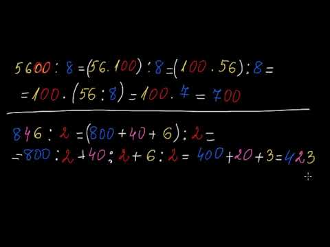 Видео: Деление, което използва местоположението на цифрите