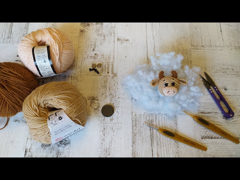 Видео: Вязаный магнит Бычок. Мастер класс. Символ 2021 года.