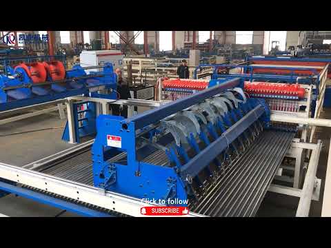 Видео: Станок для производства сварных 3D заборов с роботом укладчиком сетки/3D Welding machine robot stack
