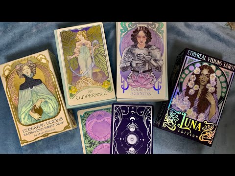 Видео: Новинка! Обзор-сравнение старой и новой версии колоды «Таро Эфирных Видений»🌙✨LUNA Edition ✨🌙