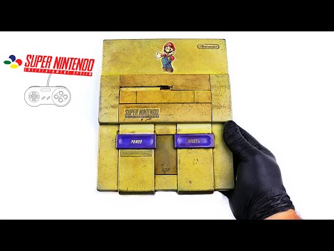 Видео: Восстановление пожелтевшей консоли Nintendo SNES Vintage Restoration & Repair ASMR