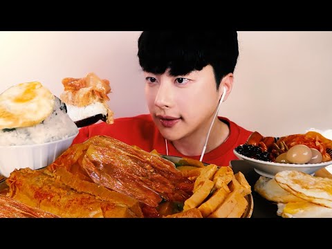 Видео: SUB)Mukbang | Огромная свинина и корейская кимчи!