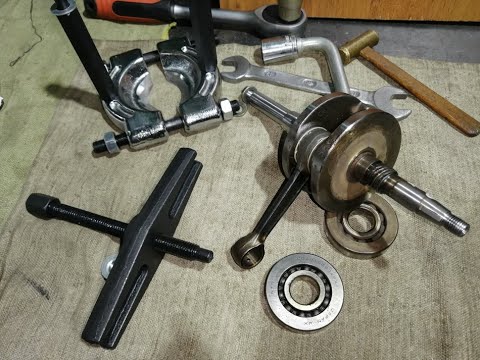 Видео: Скутер Honda Lead 90. Снятие подшипников коленвала. Часть 5