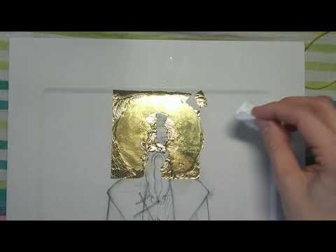 Видео: Золочение нимба на лак мордан