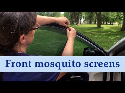 Видео: Новые москитные сетки на передние окна моего очень маленького кемпера.