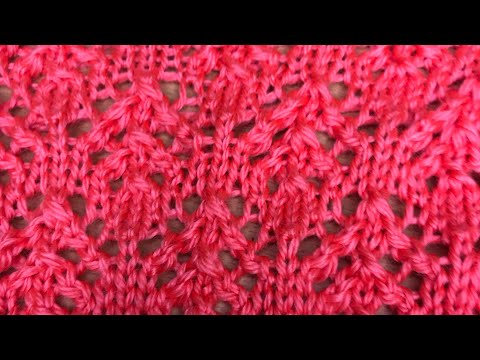 Видео: Красивый ажурный узор, простой в исполнении. Присоединяйтесь! #Узорывязания #Ажурныеузоры #Вязание