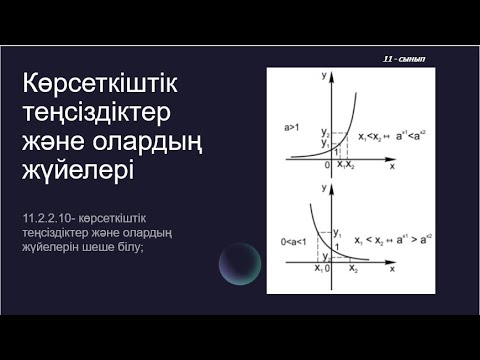 Видео: Көрсеткіштік теңсіздіктер және олардың жүйелері