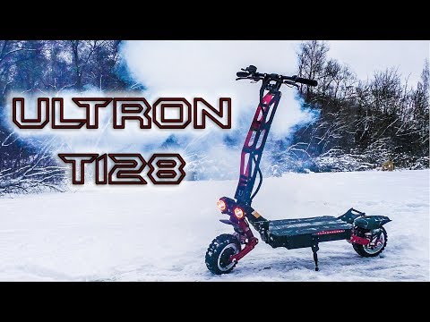 Видео: Электросамокат Ultron t128 Буксирует АВТО честный обзор ультрон т128 тест драйв зимой giroskutershop