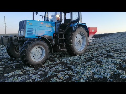 Видео: 20.02.2022.Новий сезон розпочався.Внесення сульфату амонію по мерзлоталому.Ріпак.Озима пшениця.