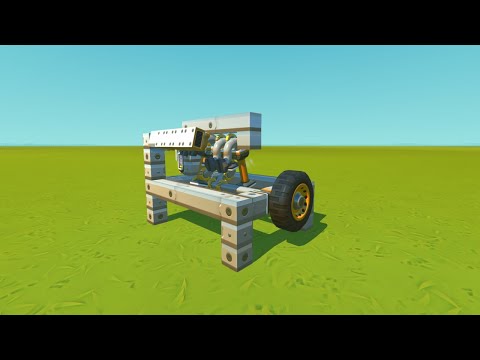 Видео: Самый эффективный поршневой двигатель в Scrap Mechanic! | Гайд