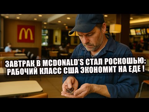 Видео: Завтрак в McDonald’s стал роскошью: рабочий класс США экономит на еде !
