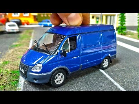 Видео: Моделька ГАЗЕЛЬ СОБОЛЬ масштаб 1/43. Про машинки.