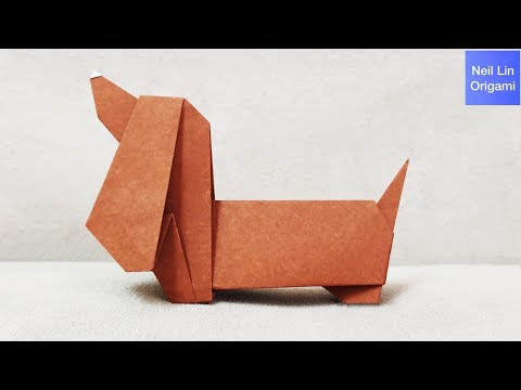 Видео: Как сделать собаку ТАКСУ из бумаги