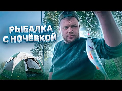 Видео: Рванули на рыбалку с ночевкой. Рыбная ловля на фидер. Наш ответ крылышкам из KFC