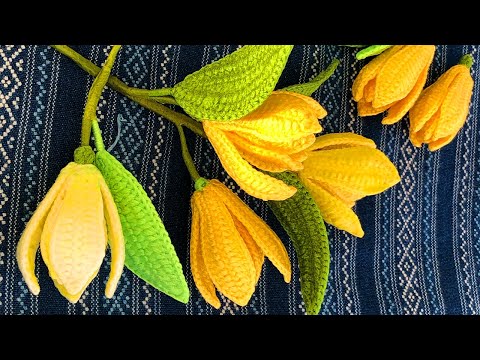 Видео: Вязание крючком Цветок Чампака (Champaka)