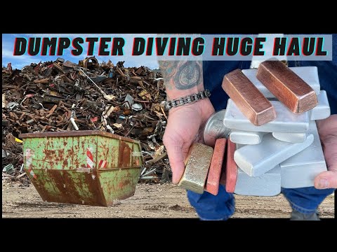 Видео: Погружение в огромный мусорный контейнер - БЕСПЛАТНЫЙ МЕТАЛЛ -ASMR Metal Melting-Treasure- BigStackD