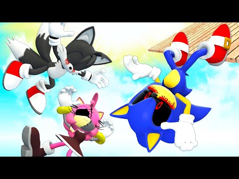 Видео: Sonic.EXE Рэгдоллы - [GMOD Прыжки и Падения] - Серия 81