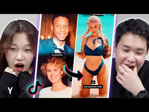 Видео: Корейский парень и девушка реагируют на конкурс TikTok «Смешанная проверка девушек» | Y