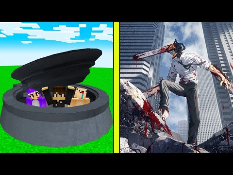 Видео: НУБ ПРО И ДЕВУШКА СПРЯТАЛИСЬ В СЕКРЕТНОМ БУНКЕРЕ ! ЧЕЛОВЕК БЕНЗОПИЛА НАПАЛ НА БАЗУ В МАЙНКРАФТ !