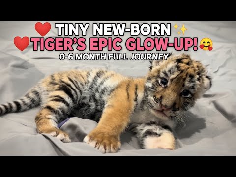 Видео: 🐯🐯🐯Трансформация тигрёнка в возрасте от 0 до 6 месяцев: от крошечного новорождённого до отважного...
