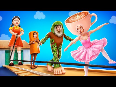 Видео: Балерина Капучина против гигантского кальмара! Итальянский мем-прятки!