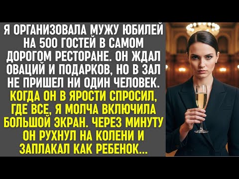 Видео: На юбилее мужа не было ни одного гостя. Я включила экран — и он рухнул на колени в слезах.