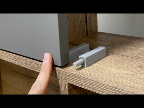 Видео: Фасады без ручек. Толкатели Tip On Blum. Мебель в ванную Ч.2