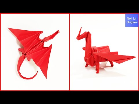 Видео: Как сделать Дракона из бумаги Бумажный дракон Оригами (Neil Lin)