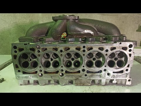 Видео: AUDI COUPE 2.5 20v turbo stroker700HP  Доработка ГБЦ под дизельный блок 2,5 TDI портинг каналов ГБЦ