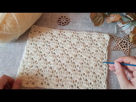 Видео: Легкий, ажурный узор крючком для вязания топа, джемпера, пуловера и не только👌. (N 63)