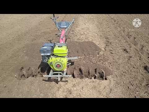 Видео: Вейма 1100-6 с установленным бензиновым двигателем 13л.с, захват фрез 170см.