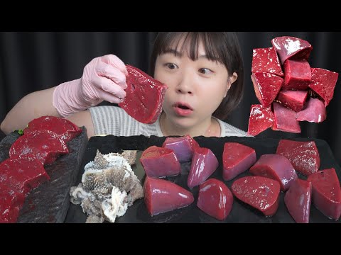Видео: Сырая говяжья печень / Mukbang eating show