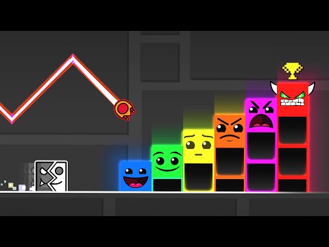 Видео: Лестница СЛОЖНОСТЕЙ в Geometry Dash