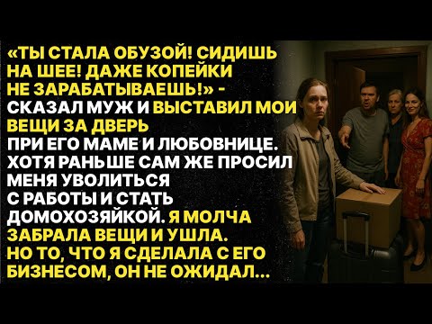 Видео: Мой муж выгнал меня с квартиры потому, что я не работаю. Но он забыл, что его бизнес...