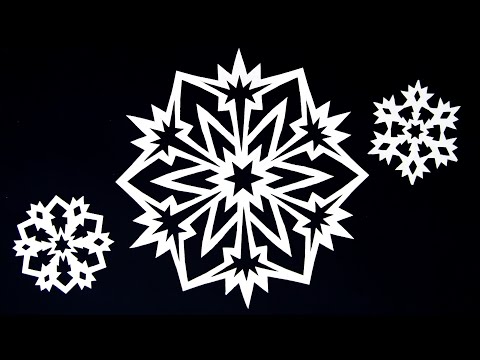 Видео: Красивые снежинки из бумаги DIY - Простая снежинка DIY - Простые поделки.