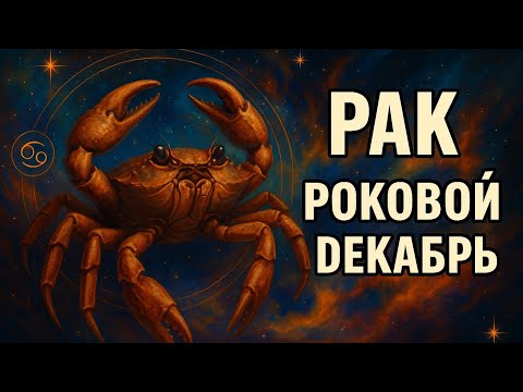 Видео: Рак. Судьбоносный декабрь. Всё, что произойдёт, не случайно. Гороскоп на декабрь для Рака.