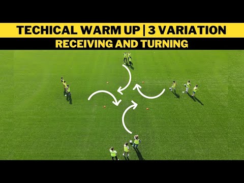 Видео: Техническая разминка | Прием и поворот | 3 вариант | Футбольные тренировки
