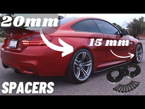Видео: Установка проставок для колёс BMW M4 F82 | 20 мм сзади и 15 мм спереди | WILD LOOK