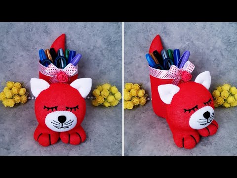 Видео: 😍So Sweet/Socks, настольная подставка для карандашей Sleeping Cat