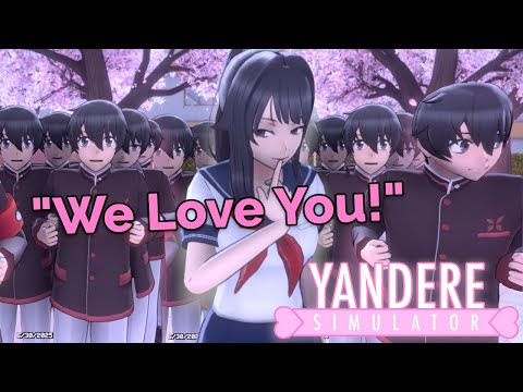 Видео: 100 СЭНПАЕВ ВЛЮБЛЕНЫ В НАС... | Yandere Simulator *БЕЗ МОДОВ*