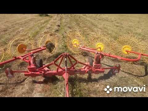 Видео: ГВВ-6а ворошение сена, обслуживание пресса wolagri R12.