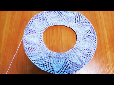Видео: МК по вязанию круглой кокетки, 1 часть