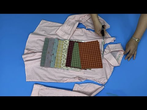 Видео: [DIY] Я вставлю оставшийся кусок ткани после пришивания рубашки.