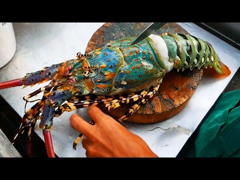 Видео: Уличная еда в Таиланде - Самый большой радужный омар | Масло и сыр