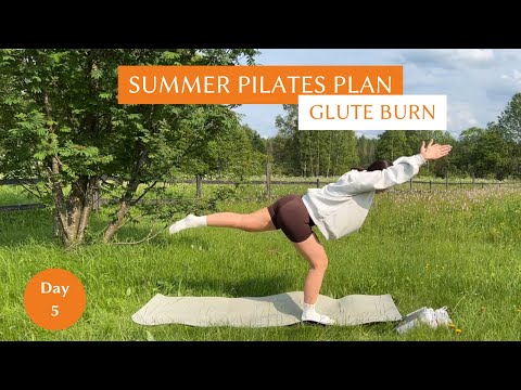 Видео: Summer Pilates Plan/ Day 5 Glute Burn| Пилатес для подтянутых ягодиц