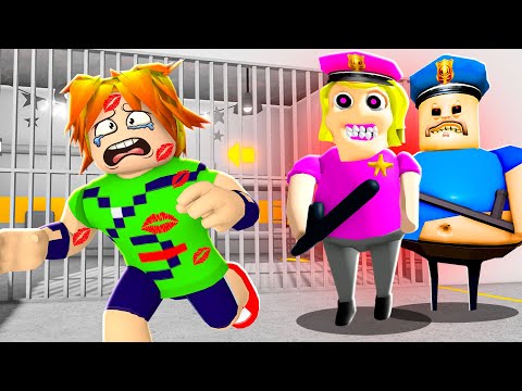 Видео: ПОБЕГ ОТ ДЕВУШКИ ТОЛСТОГО ПОЛИЦЕЙСКОГО В ROBLOX!! (😍POLICE GIRL PRISON BARRY)