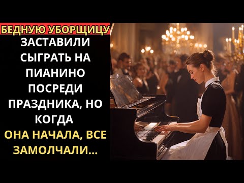Видео: БЕДНУЮ УБОРЩИЦУ ЗАСТАВИЛИ ИГРАТЬ НА ПИАНИНО НА ПРАЗДНИКЕ, НО КОГДА ОНА НАЧАЛА, ВСЕ ЗАМОЛЧАЛИ.