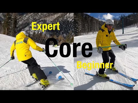 Видео: Ядро, соединение верхней и нижней частей тела, от новичка до эксперта-лыжника