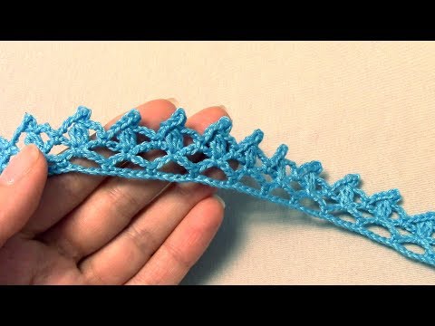 Видео: Голубая кайма крючком/МК для начинающих